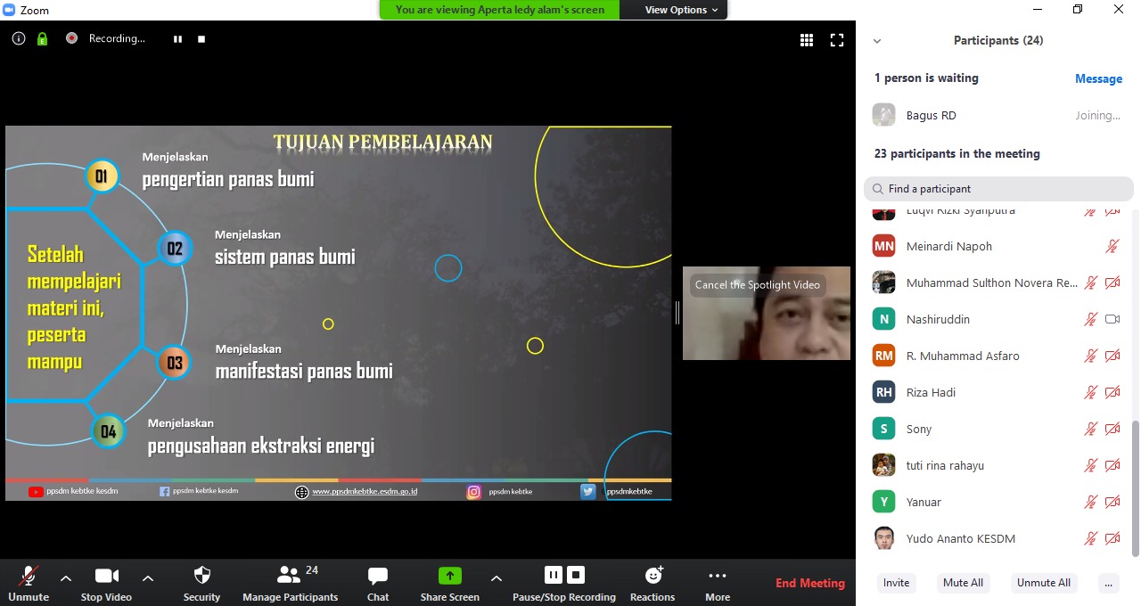 BELAJAR REGULASI KETENAGALISTRIKAN BERSAMA PPSDM KEBTKE