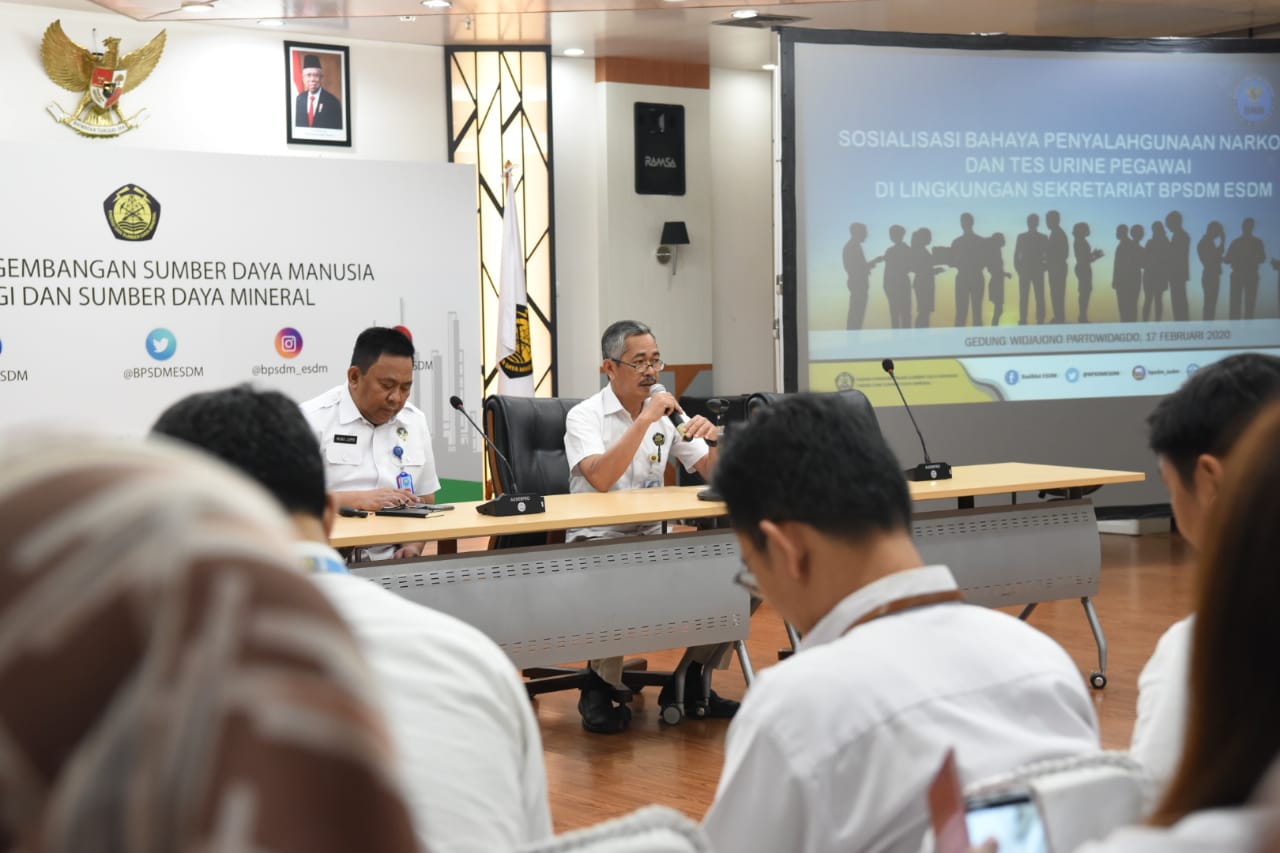 Cegah Penyebaran Narkoba, Sekretariat BPSDM ESDM Lakukan Sosialisasi