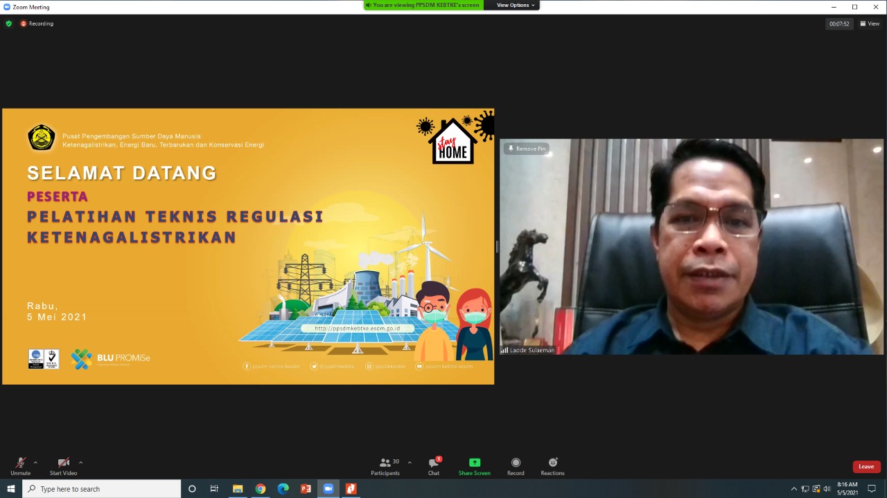 GERAKAN MENINGKATKAN PEMANFAATAN ENERGI MELALUI PELATIHAN DI PPSDM KEBTKE
