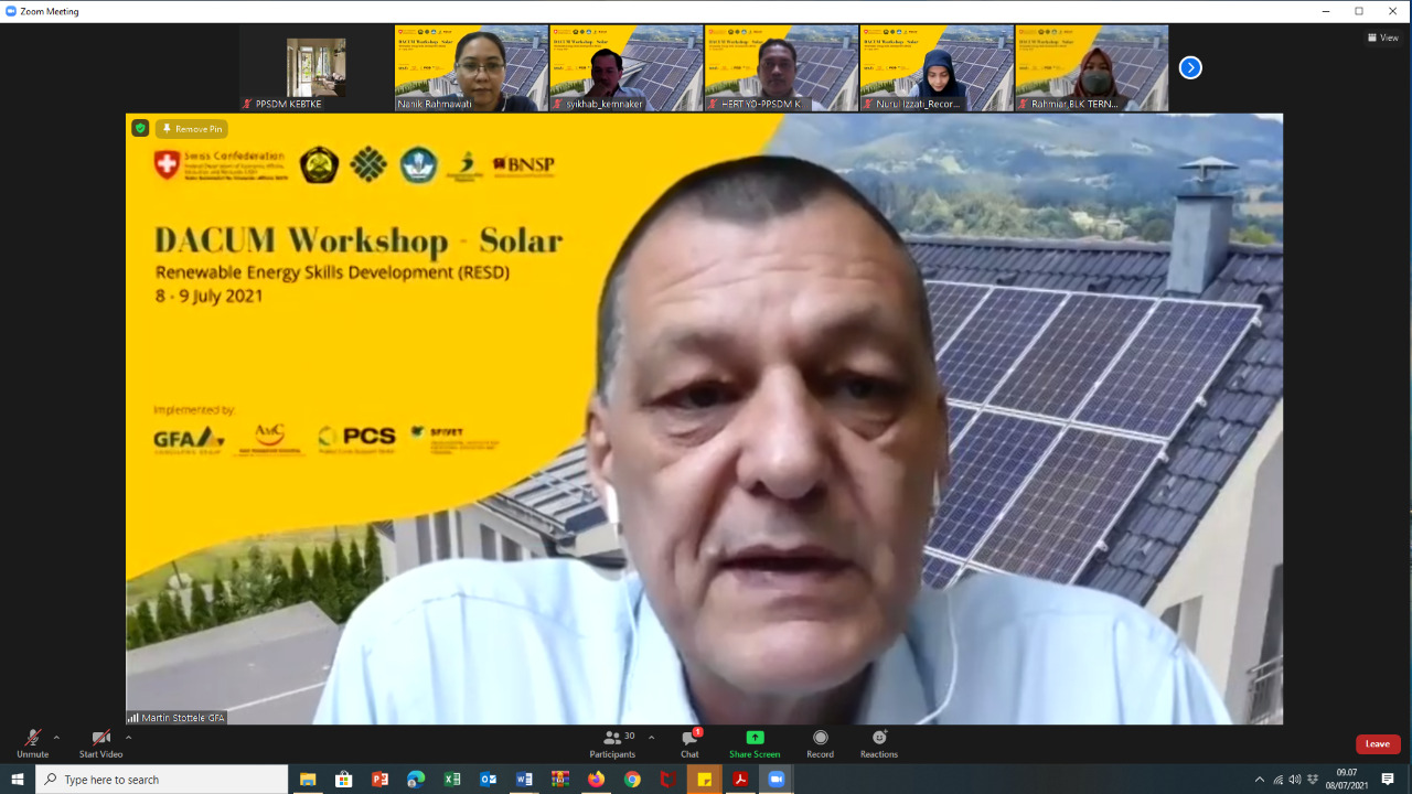 INDONESIA DAN SWISS KERJA SAMA BANGUN KETERAMPILAN BIDANG ENERGI TERBARUKAN