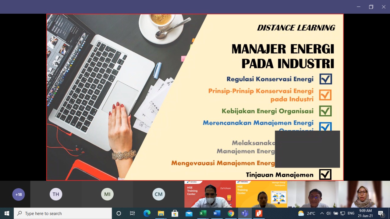 KEMBALI PT. PERTAMINA SELENGGARAKAN PELATIHAN MANAJER ENERGI DI PPSDM KEBTKE