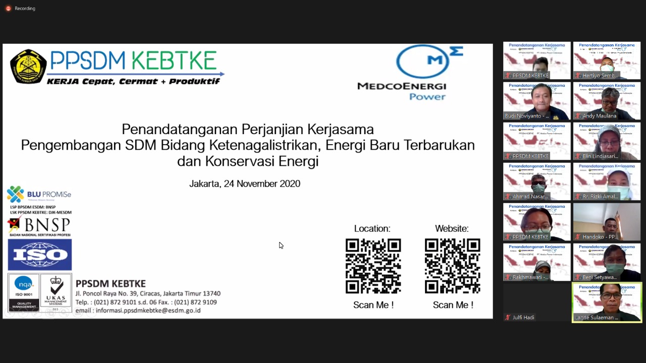 KERJASAMA KEMITRAAN PPSDM KEBTKE - MEDCO ENERGI POWER WUJUDKAN SDM KEBTKE UNGGUL INDONESIA