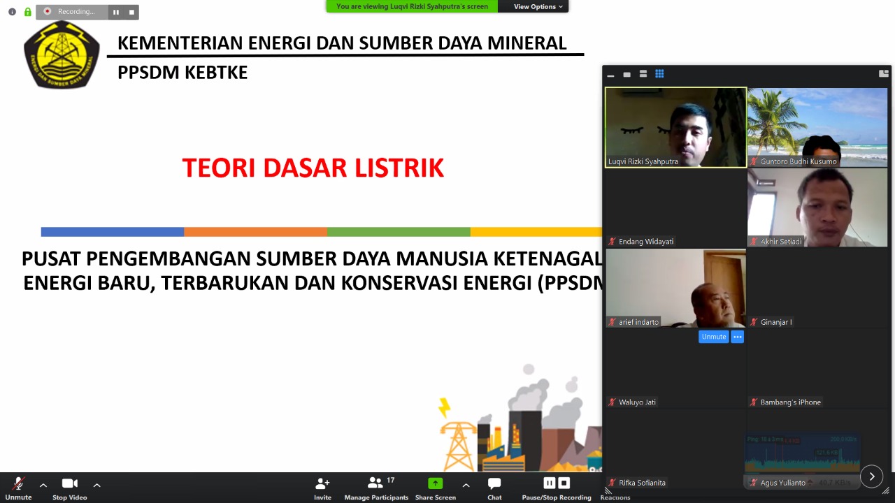 LAUNCHING DISTANCE LEARNING KEGIATAN PPSDM KEBTKE : E-LEARNING UNTUK MITRA ENERGI