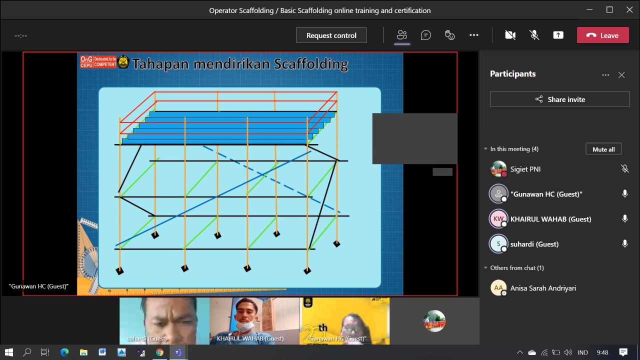 Medco E&P Natuna Percayakan Pekerjanya Dilatih PPSDM Migas Jadi Operator Scaffolding yang Kompeten