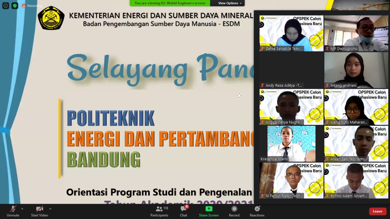 OPSPEK PEP Bandung digelar Online