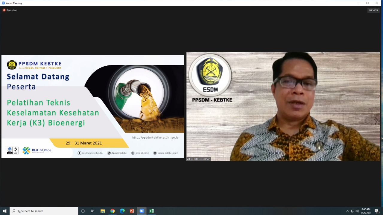 Pelatihan Keselamatan Kesehatan Kerja (K3) Bioenergi Ada di PPSDM KEBTKE