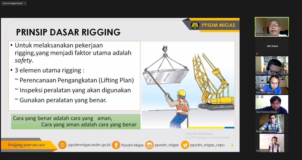 Pelatihan Operator Overhead Crane Kembali Di Gelar Secara Online