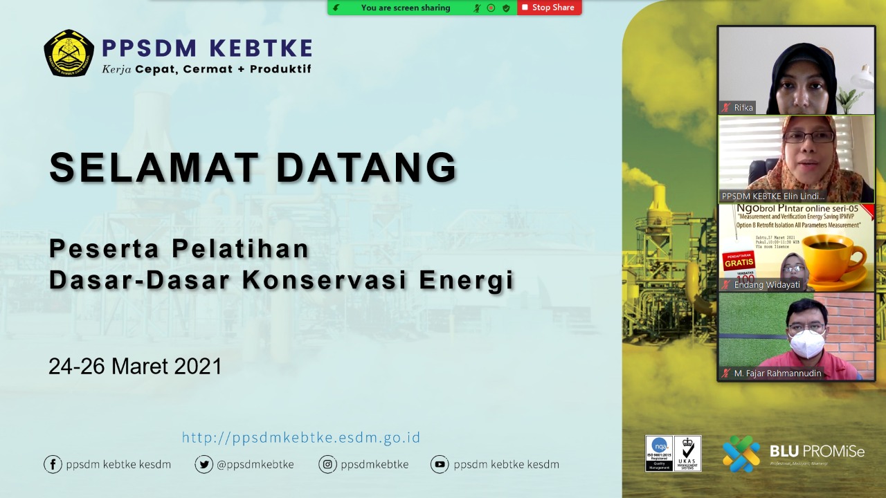 PPSDM KEBTKE Berikan Pelatihan Dasar-Dasar Konservasi Energi
