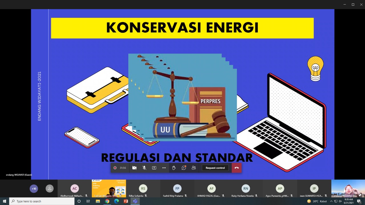 PPSDM KEBTKE BERSAMA PT. PERTAMINA SELENGGARAKAN PELATIHAN AUDITOR ENERGI  