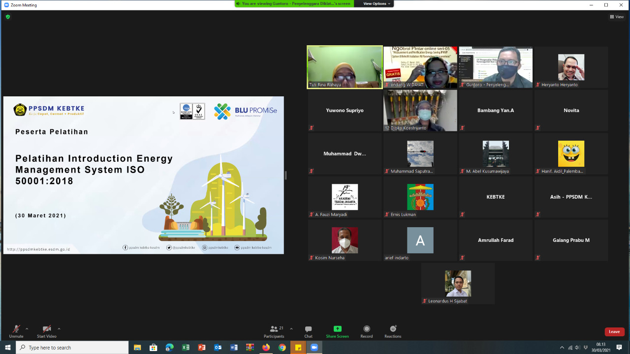 PPSDM KEBTKE Ciptakan SDM Unggul Melalui Pelatihan Introduction Energy System (ISO 45001:2018)