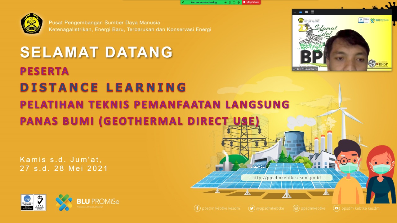 PPSDM KEBTKE SELENGGARAKAN PELATIHAN PEMANFAATAN LANGSUNG PANAS BUMI (Geothermal Direct Use)