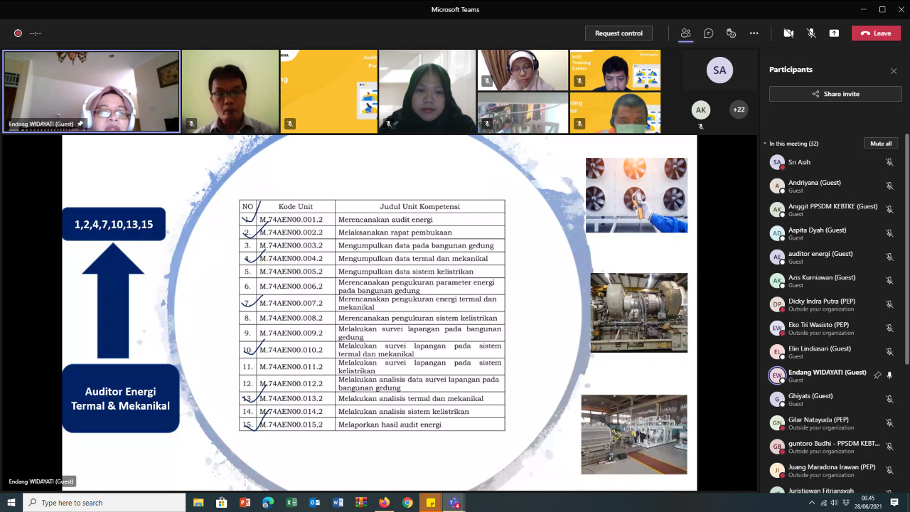 PT. PERTAMINA BEKALI CALON AUDITOR ENERGI BERSAMA PPSDM KEBTKE