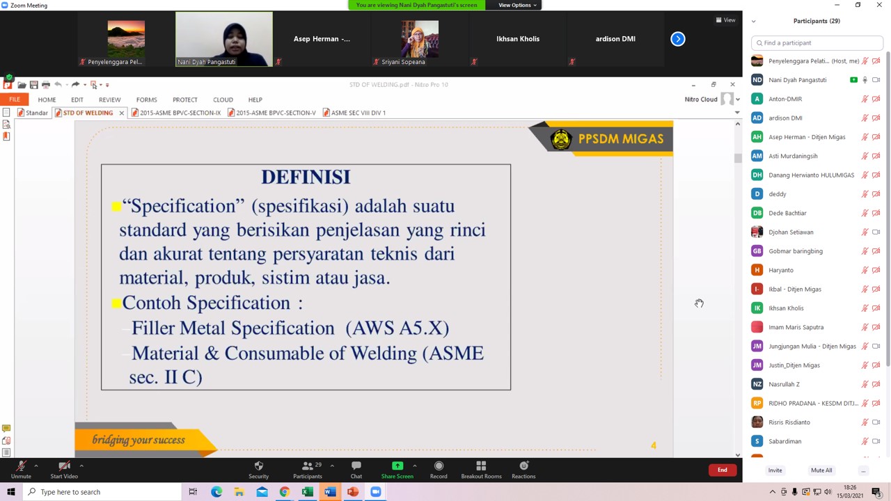 Tingkatkan Manajemen Keselamatan, PPSDM Migas Gelar Pelatihan Teknik Inspeksi Untuk ASN Kementerian ESDM