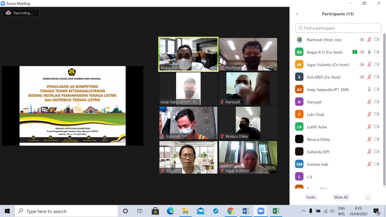 UJI KOMPETENSI BIDANG DISTRIBUSI DAN INSTALASI PEMANFAATAN TENAGA LISTRIK PPSDM KEBTKE