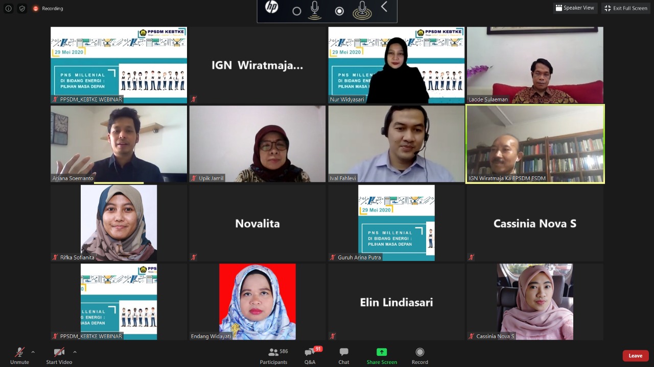 WEBINAR PNS MILLENIAL DI BIDANG ENERGI: PILIHAN MASA DEPAN