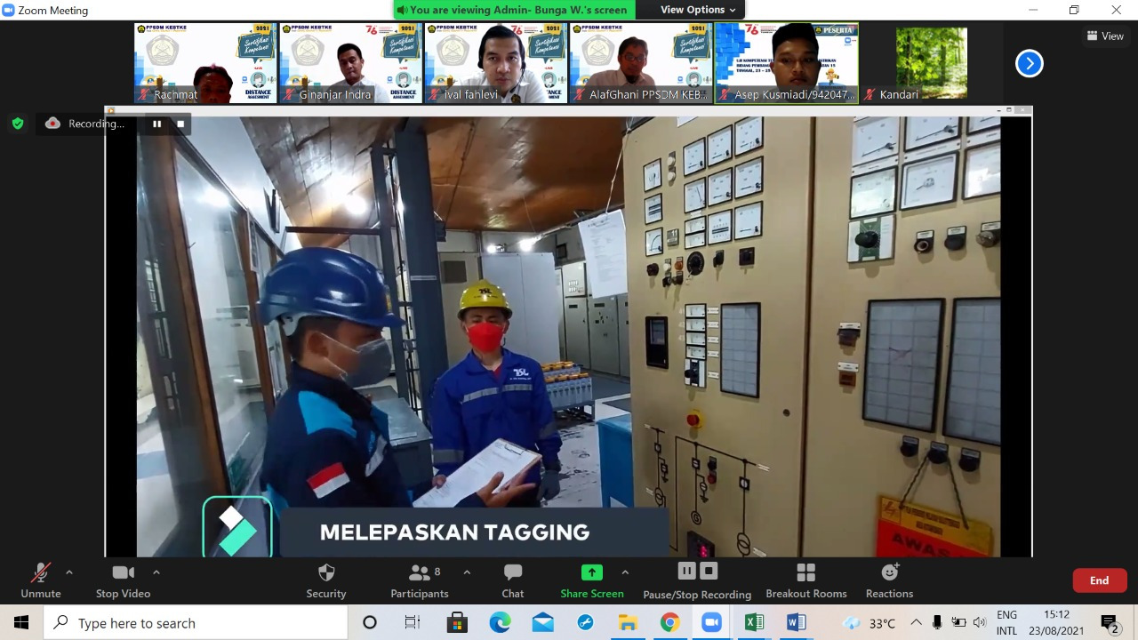 PPSDM KEBTKE BEKERJASAMA DENGAN PT. PLN (PERSERO) WILAYAH SULAWESI SELENGGARAKAN UJI KOMPETENSI TENAGA TEKNIK BIDANG KETENAGALISTRIKAN