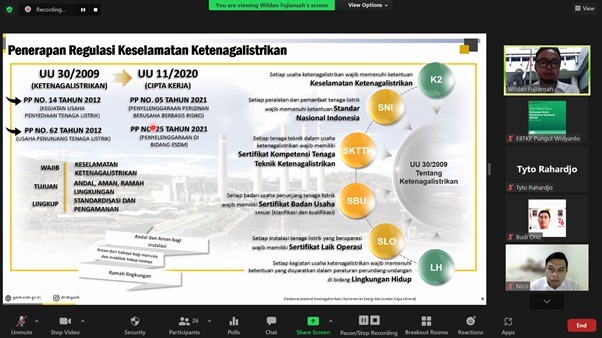 PPSDM KEBTKE TINGKATKAN KEMAMPUAN ASN MELALUI PELATIHAN TATA CARA PENGUJIAN INSTALASI TENAGA LISTRIK BIDANG PEMBANGKIT