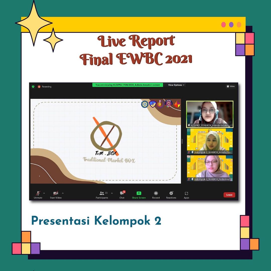 Hasil Kolaborasi Adinda Raih Juara 3 di EWBC 2021