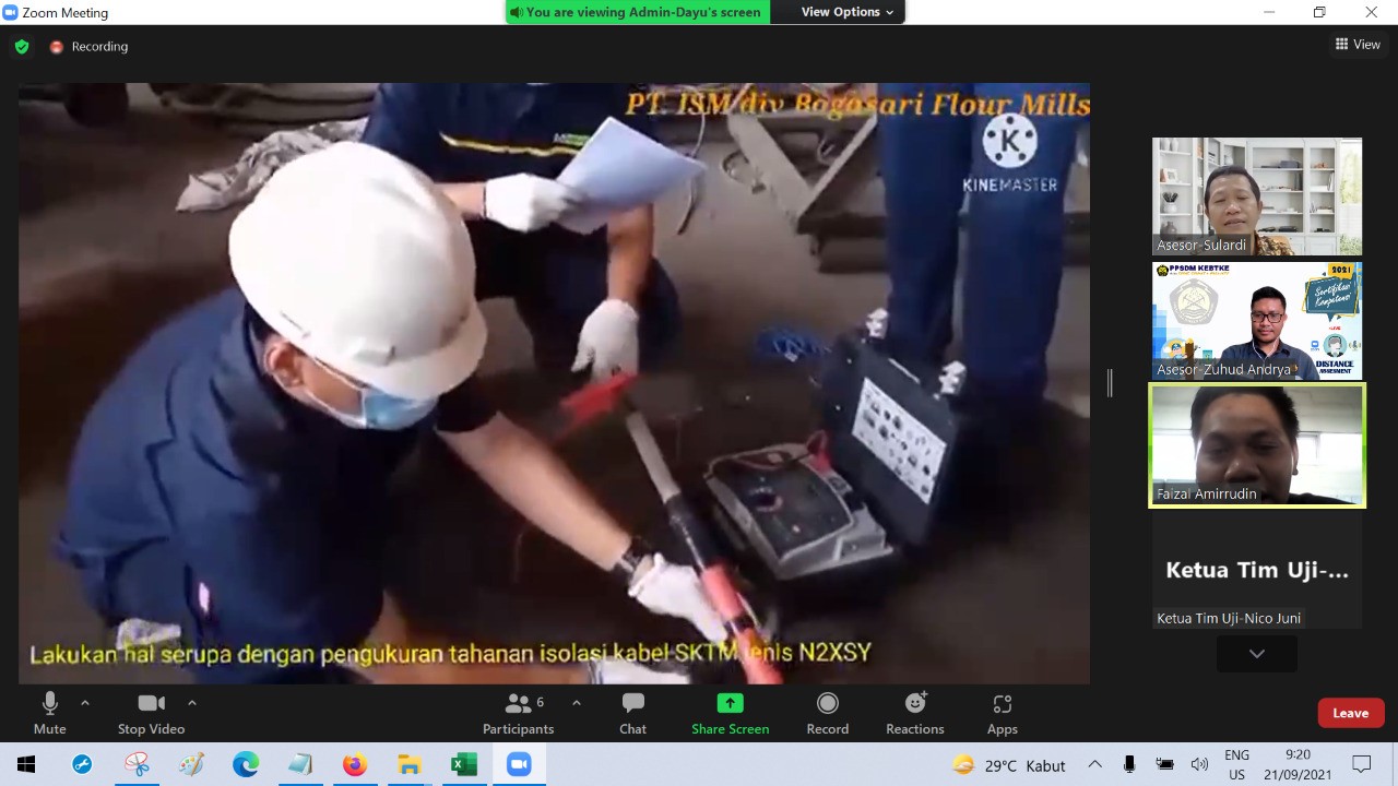 PELAKSANAAN UJI KOMPETENSI TENAGA TEKNIK BERKUALITAS BERSAMA PPSDM KEBTKE