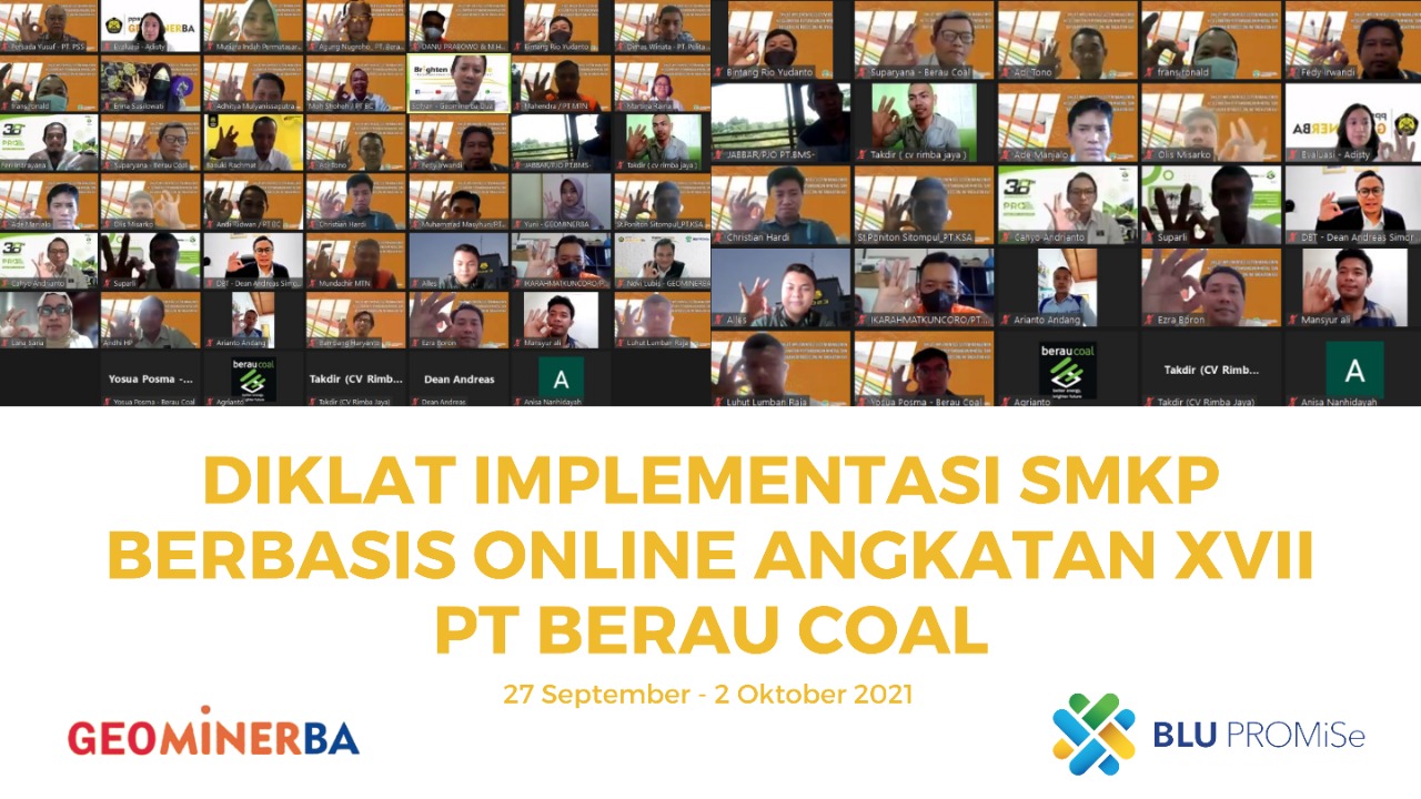 Gelaran Diklat Implementasi SMKP Hasil Kerja Sama PPSDM Geominerba dan PT Berau Coal