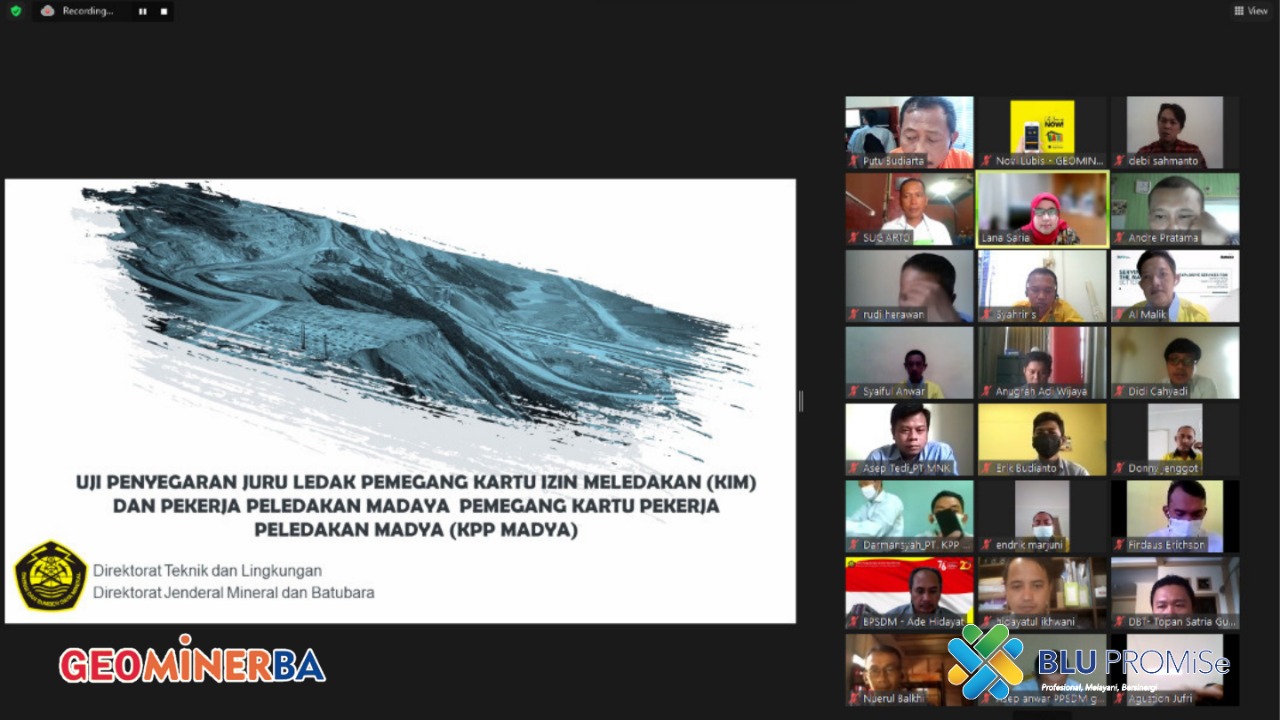 PPSDM Geominerba Kembali Selenggarakan Uji Penyegaran Juru Ledak bagi pemegang KIM