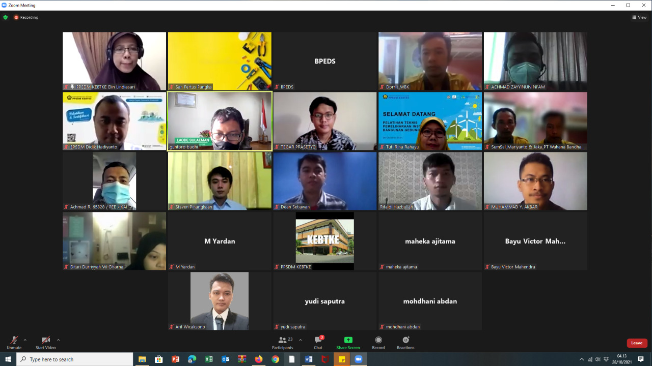 PEMELIHARAAN INSTALASI LISTRIK AMAN DAN RAMAH LINGKUNGAN DI PPSDM KEBTKE PELATIHANNYA