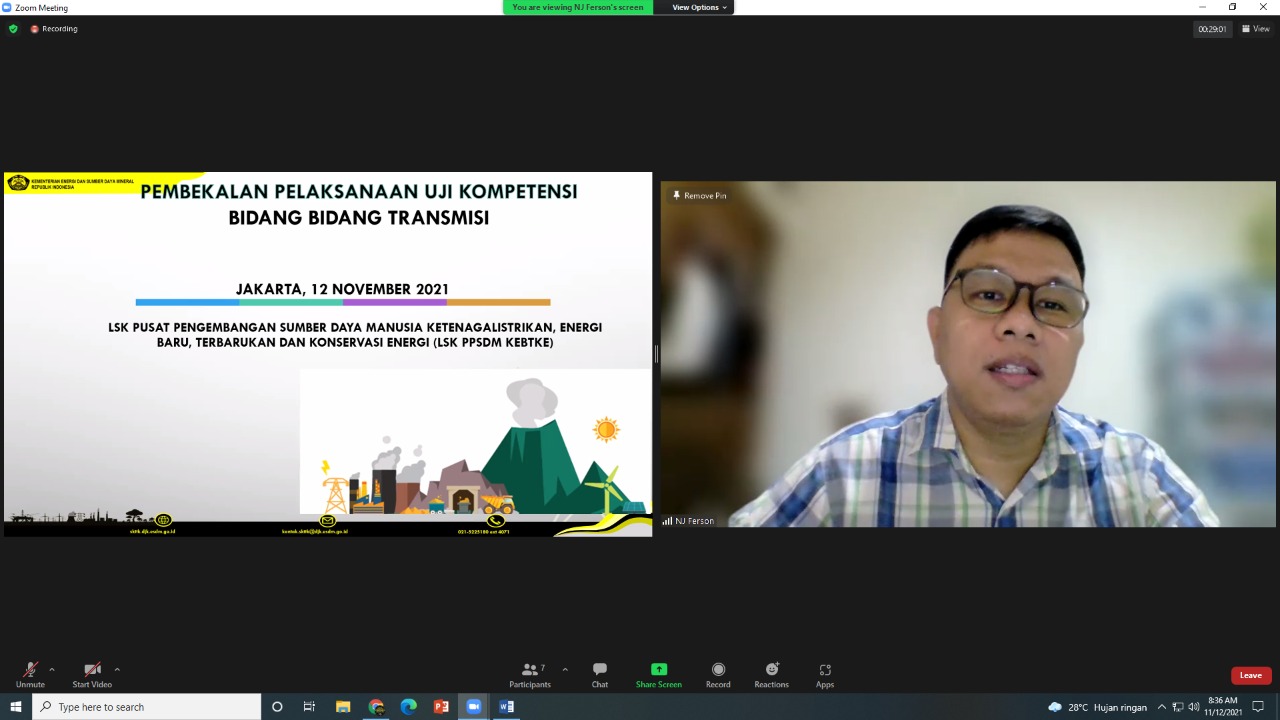 Penyelenggaraan Pembekalan Bagi Tenaga Teknik Bidang Ketenagalistrikan Yang Akan Melaksanakan Uji Kompetensi