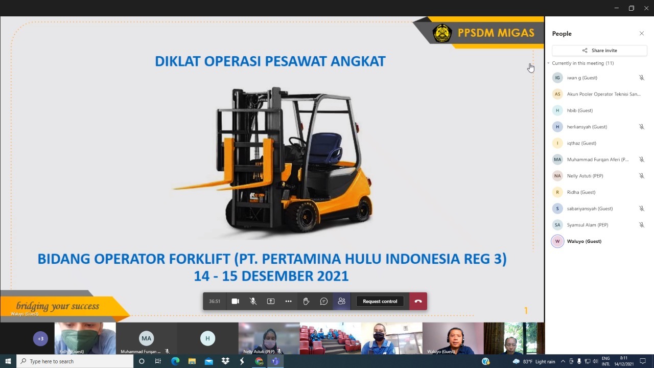 Dalami teori praktis pengoperasian pesawat angkat, Pertamina Hulu Indonesia Ikuti Pelatihan di PPSDM Migas