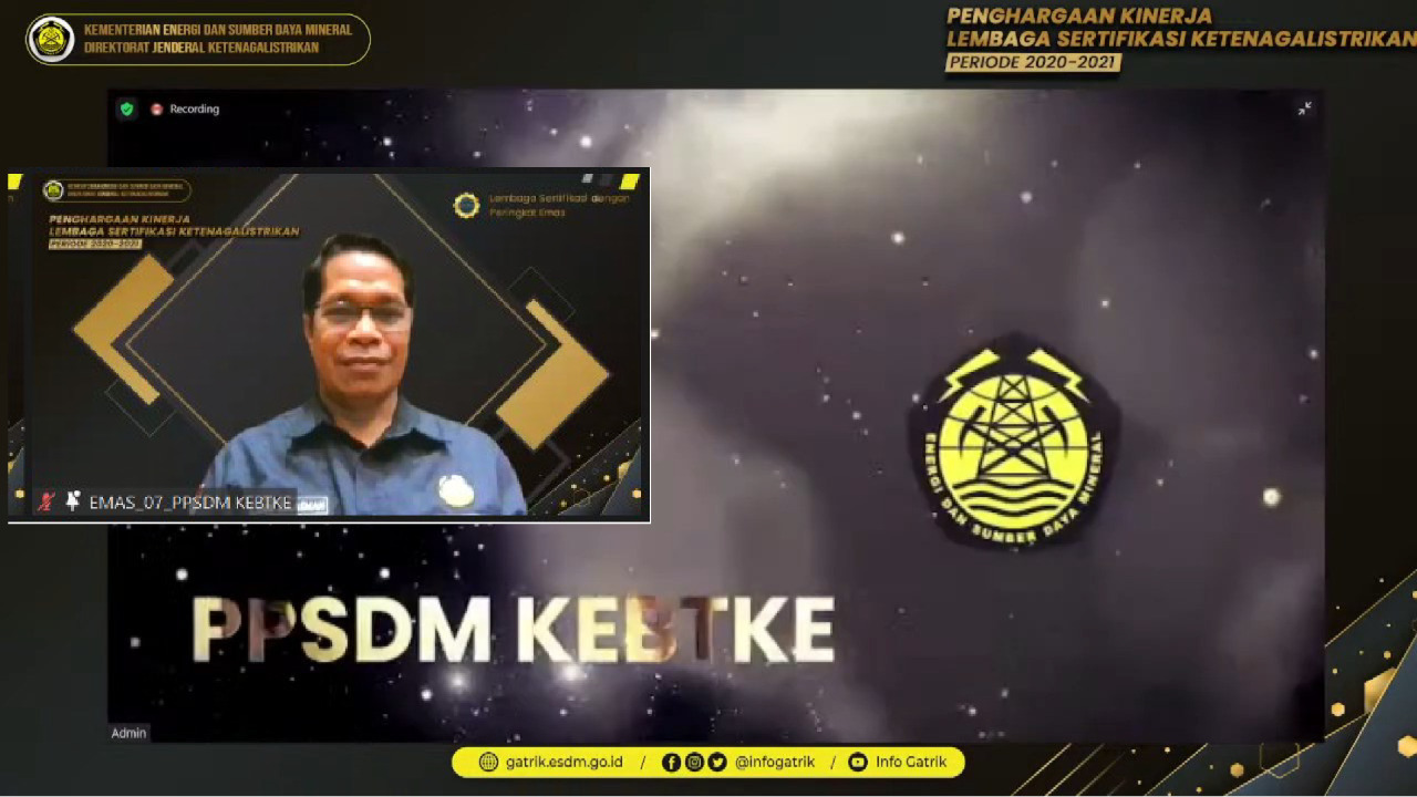 PPSDM KEBTKE Meraih Penghargaan Predikat Emas Melalui Penghargaan Kinerja LSK