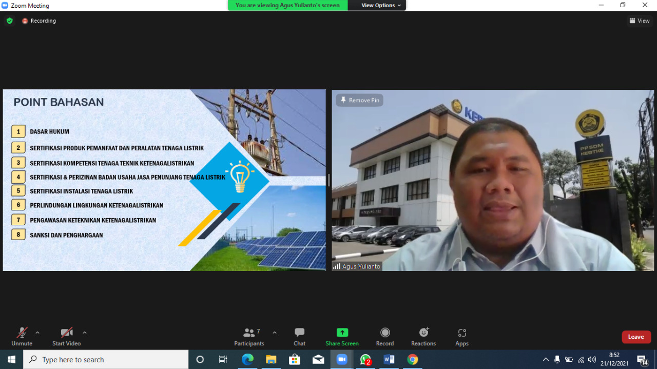 PPSDM KEBTKE gelar Pelatihan Teknis Keselamatan Ketenagalistrikan