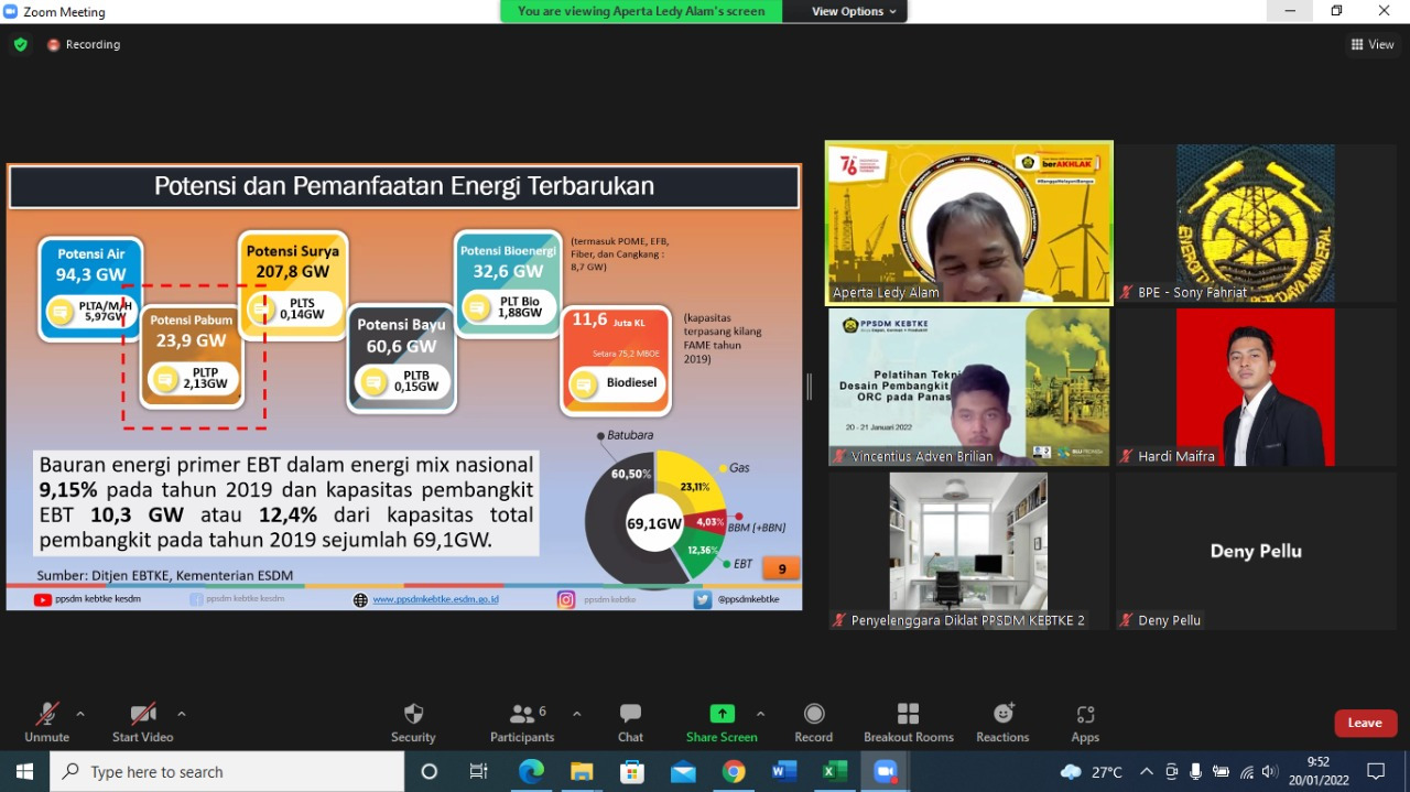 Salah Satunya Wujudkan Cita-Cita Bauran Energi Nasional Melalui Beberapa Pelatihan
