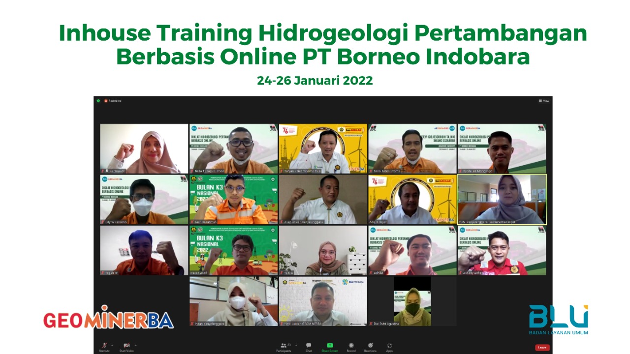 PPSDM Geominerba dan PT BIB Gelar Diklat Hidrogeologi Pertambangan