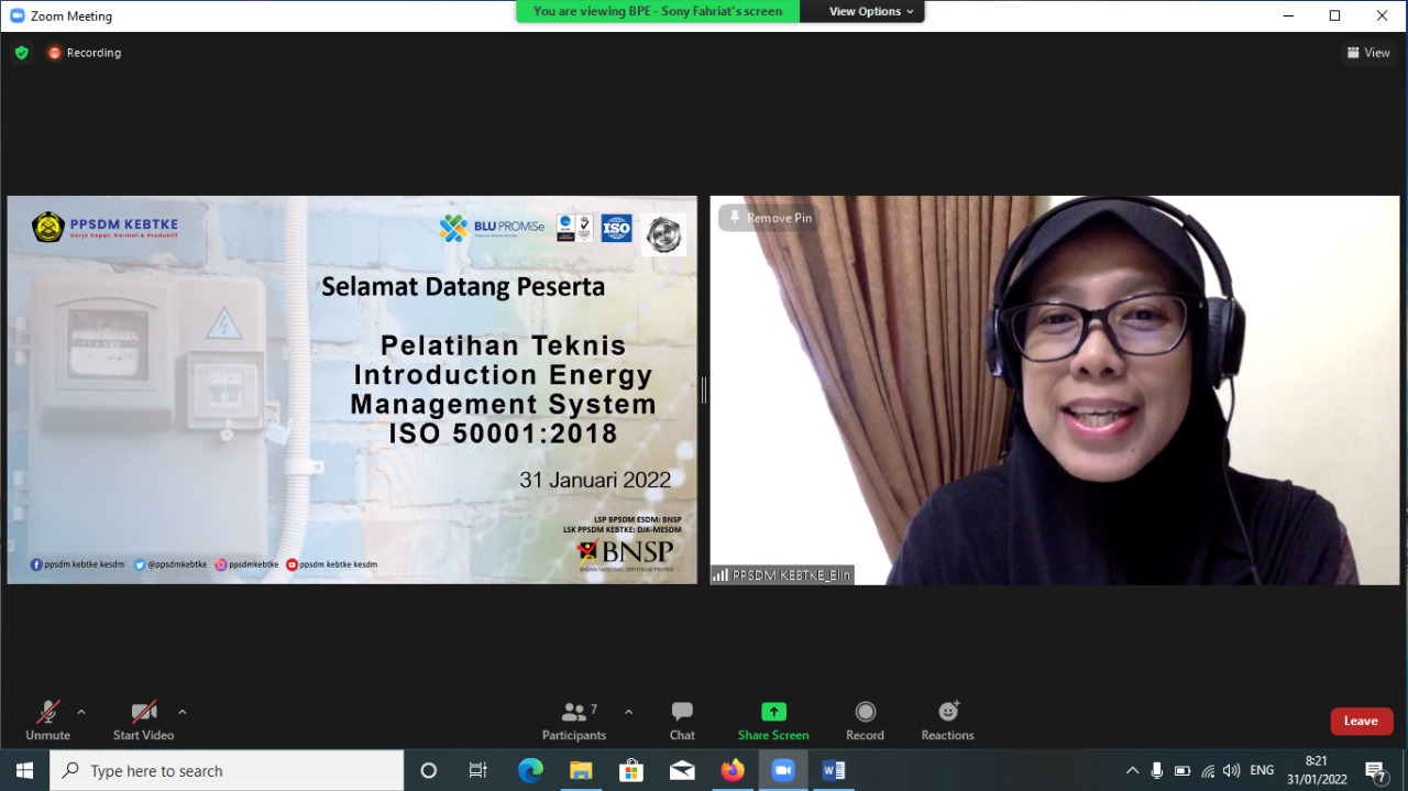 Pengembangan Kompetensi Dalam Menerapkan Pemanfaatan Konservasi Energi