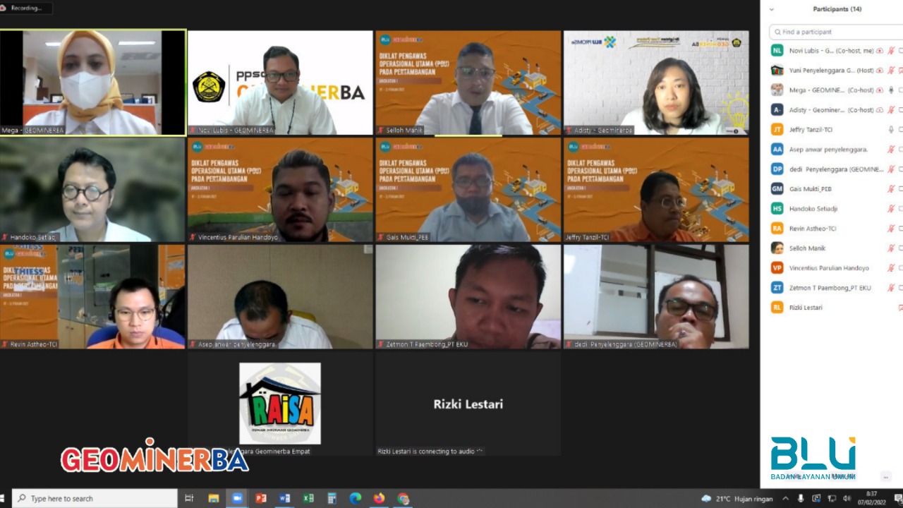 Diklat Pengawas Operasional Utama Digelar Secara Online
