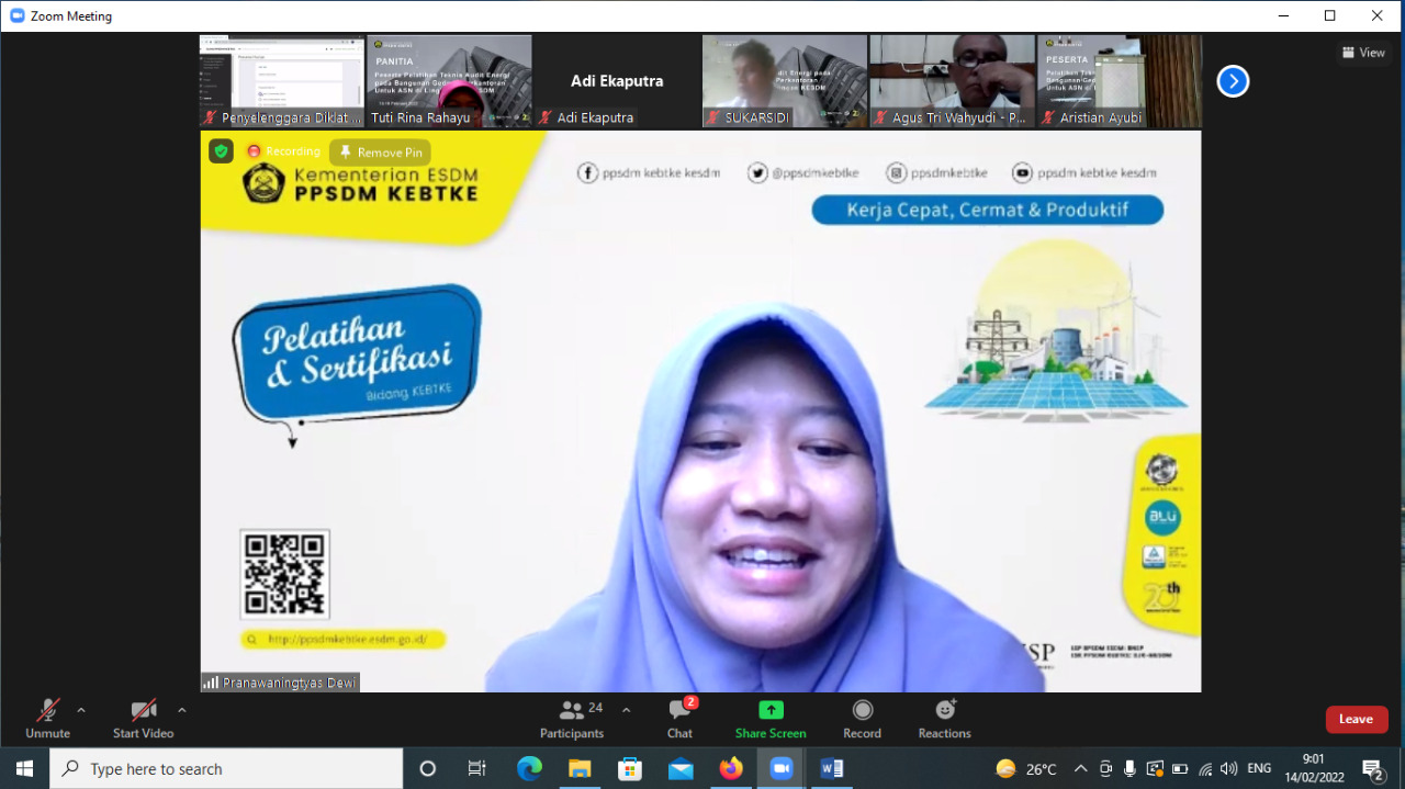 PPSDM KEBTKE Gempleng ASN Bersertifikat Melalui Tahap Pelatihan