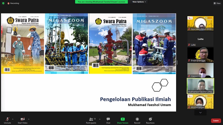 PPSDM Migas Adakan Bimtek “Teknik Pengelolaan Publikasi Ilmiah Menuju Jurnal Nasional Terindeks Sinta”