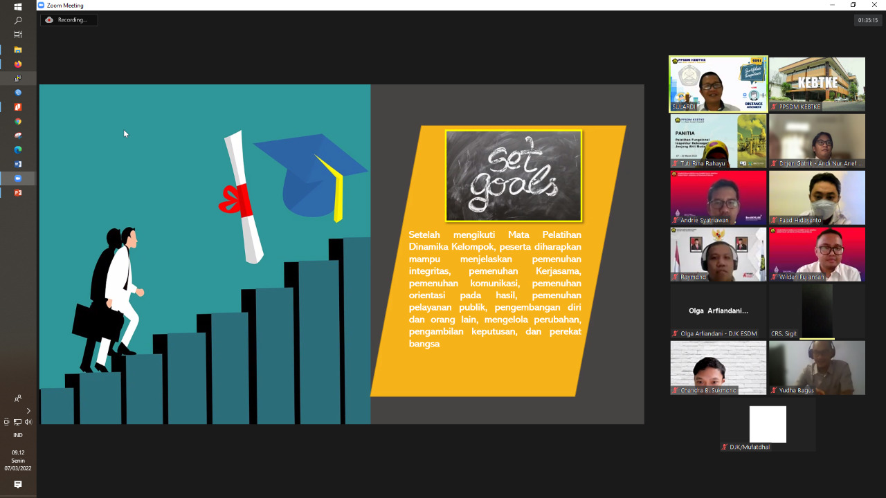 Penyelenggaraan Pelatihan Yang Akan Menduduki Jenjang Fungsional Inspektur Ketenagalistrikan