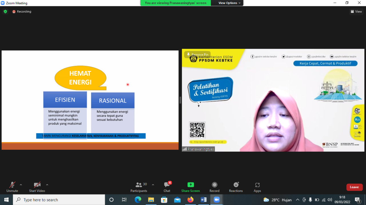 Perkuat IP ASN melalui Pelatihan Pengelolaan Penghematan Energi