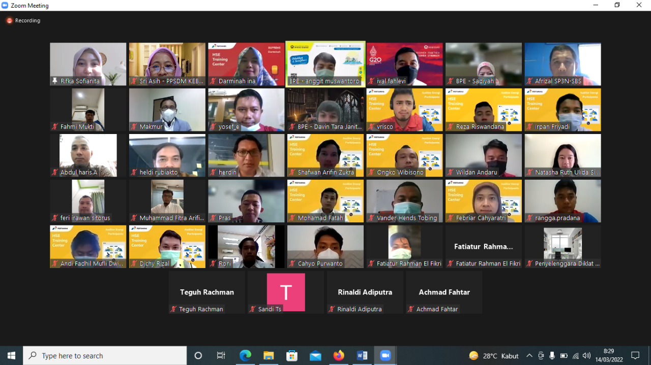 Ratusan Calon Auditor Energi PT. Pertamina Lakukan Sertifikasi pada PPSDM KEBTKE