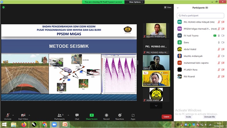 PPSDM MIGAS MEMBERIKAN PELATIHAN SEISMOLOGIST SEISMIK