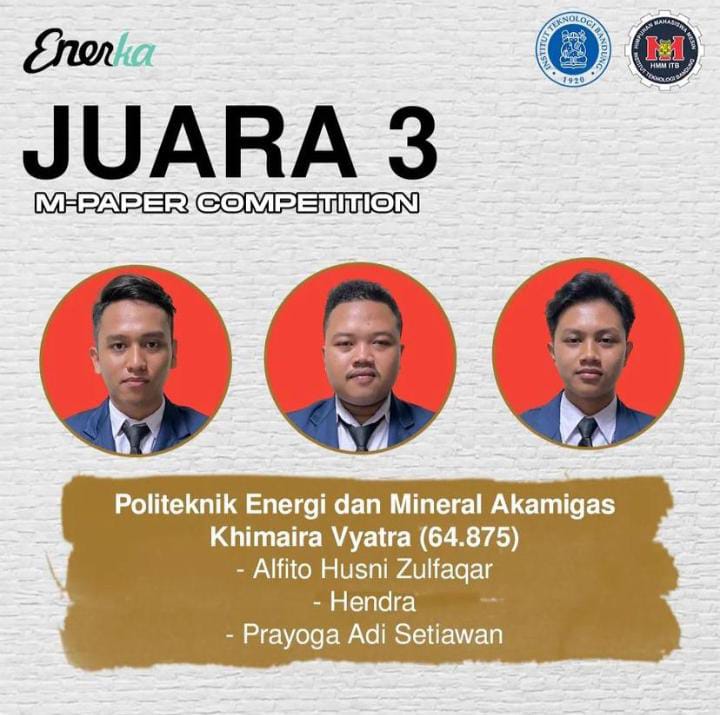 Khimaira Vyatra PEM Akamigas Juara 3 di M-Paper Competition
