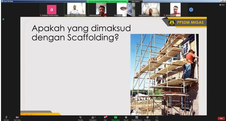 Pelatihan Operator Scaffolding di PPSDM Migas untuk PT Pertamina Drilling Services Indonesia