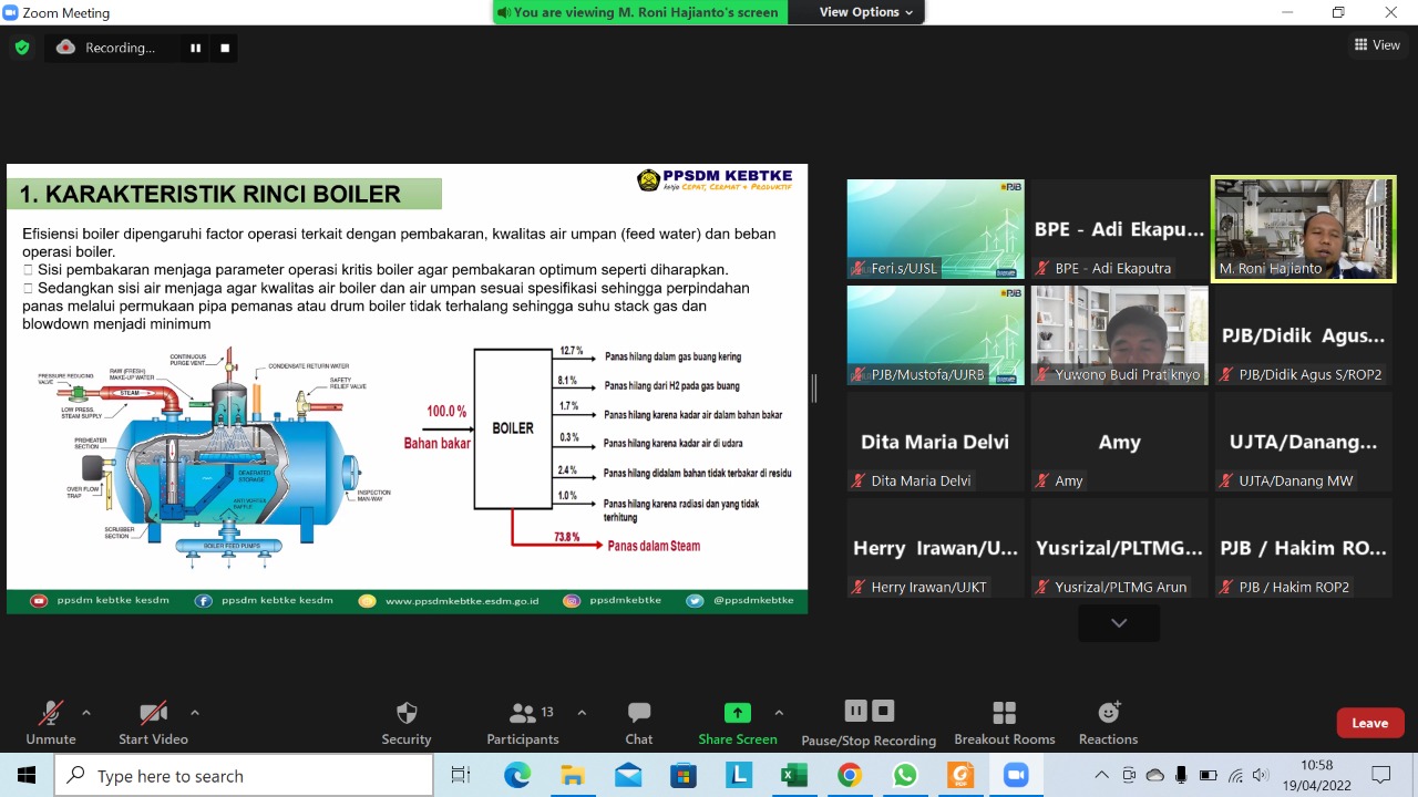 Kolaborasi PPSDM KEBTKE Dengan PT. PJB Academy Selenggarakan Pelatihan Auditor Energi