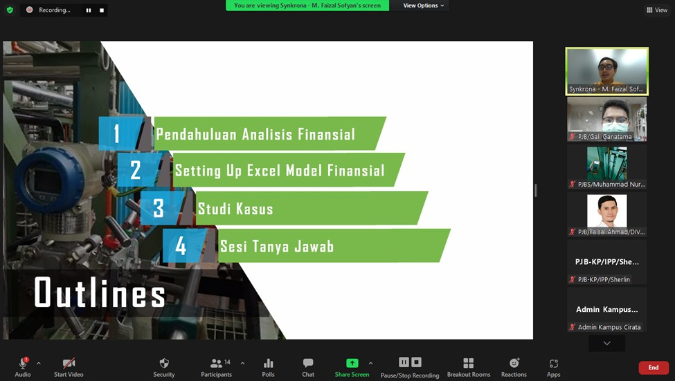 Penyelenggaraan Pelatihan Penyusunan dan Analisa Financial Model Proyek PLTS dengan Baterai Bersama PPSDM KEBTKE
