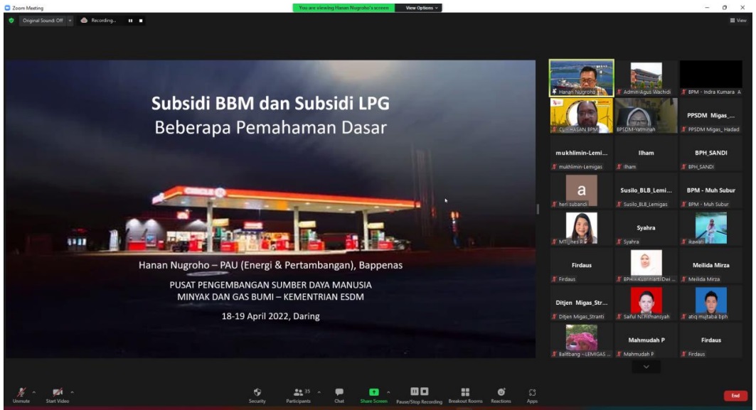 PPSDM Migas Improve Pengetahuan tentang Benchmark Perizinan Tarif dan Subsidi Migas di Negara Lain untuk ASN KESDM