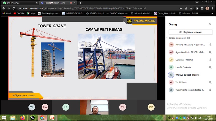 Memahami Teknik Juru Ikat Beban, Conoco Philips (Grissik) Ltd Ikuti Pelatihan di PPSDM Migas