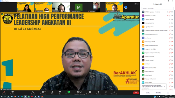 PELATIHAN HIGH PERFORMANCE LEADERSHIP ANGKATAN III