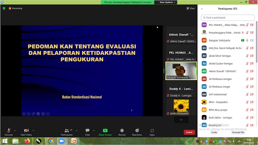 PPSDM Migas Berikan Pelatihan Ketidakpastian Pengukuran Alat Kalibrasi  untuk ASN KESDM