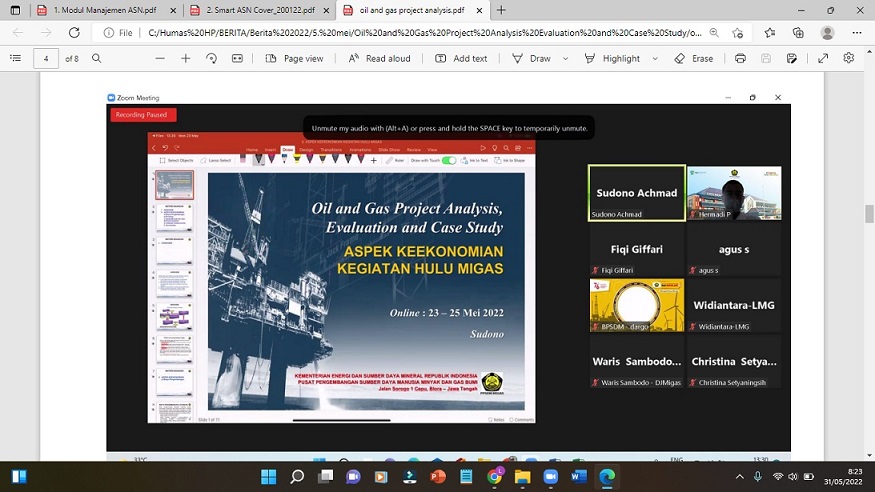 PPSDM Migas Genjot IP ASN Kementerian ESDM dengan Pelatihan Oil and Gas Project Analysis Evaluation and Case Study