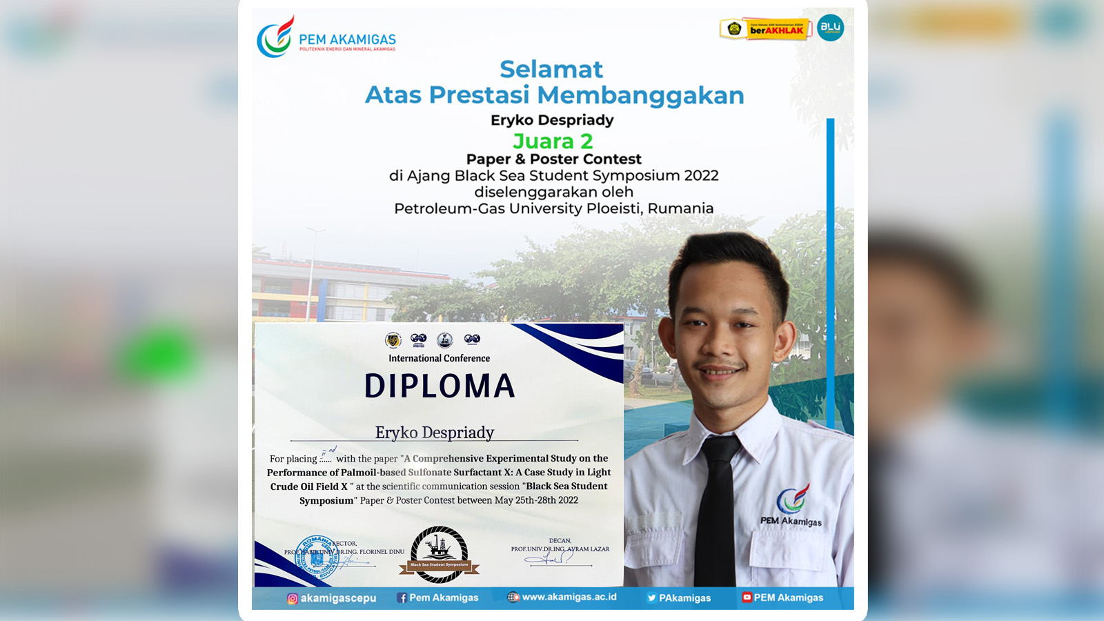 Eryko Despriady Kembali Raih Prestasi Internasional